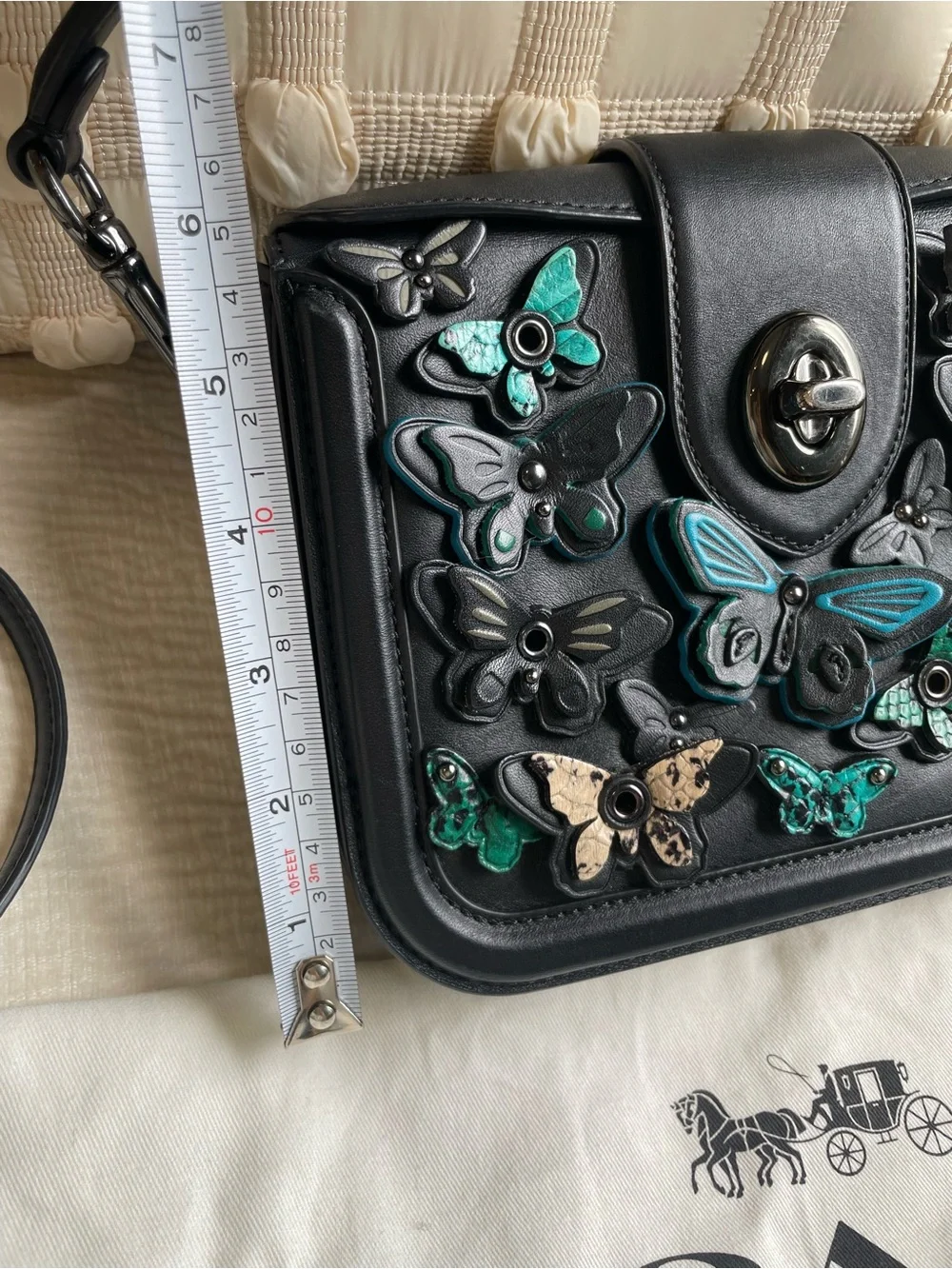 Coach 1941 Limited Edition Page Satchel/Crossbody with Butterfly Appliqués